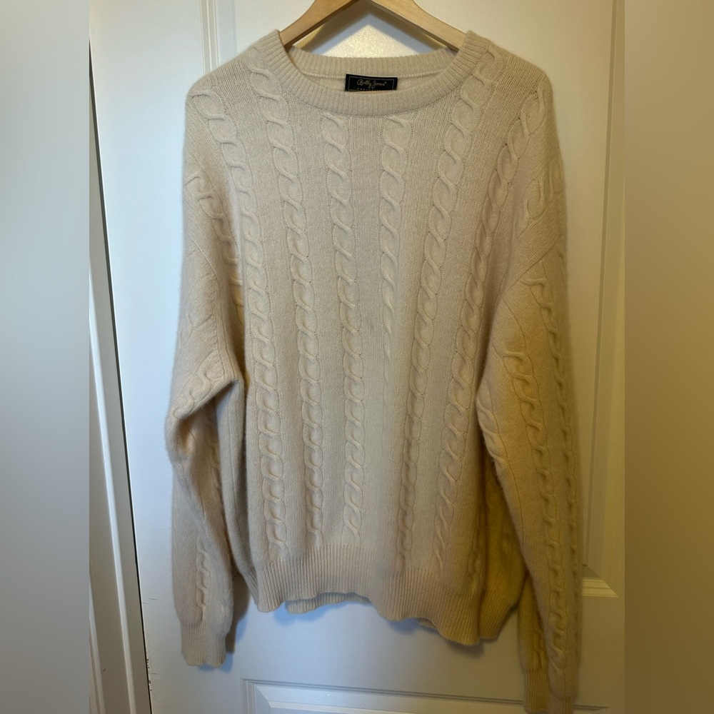 Bobby Jones Cashmere Cable Knit Sweater. XXL